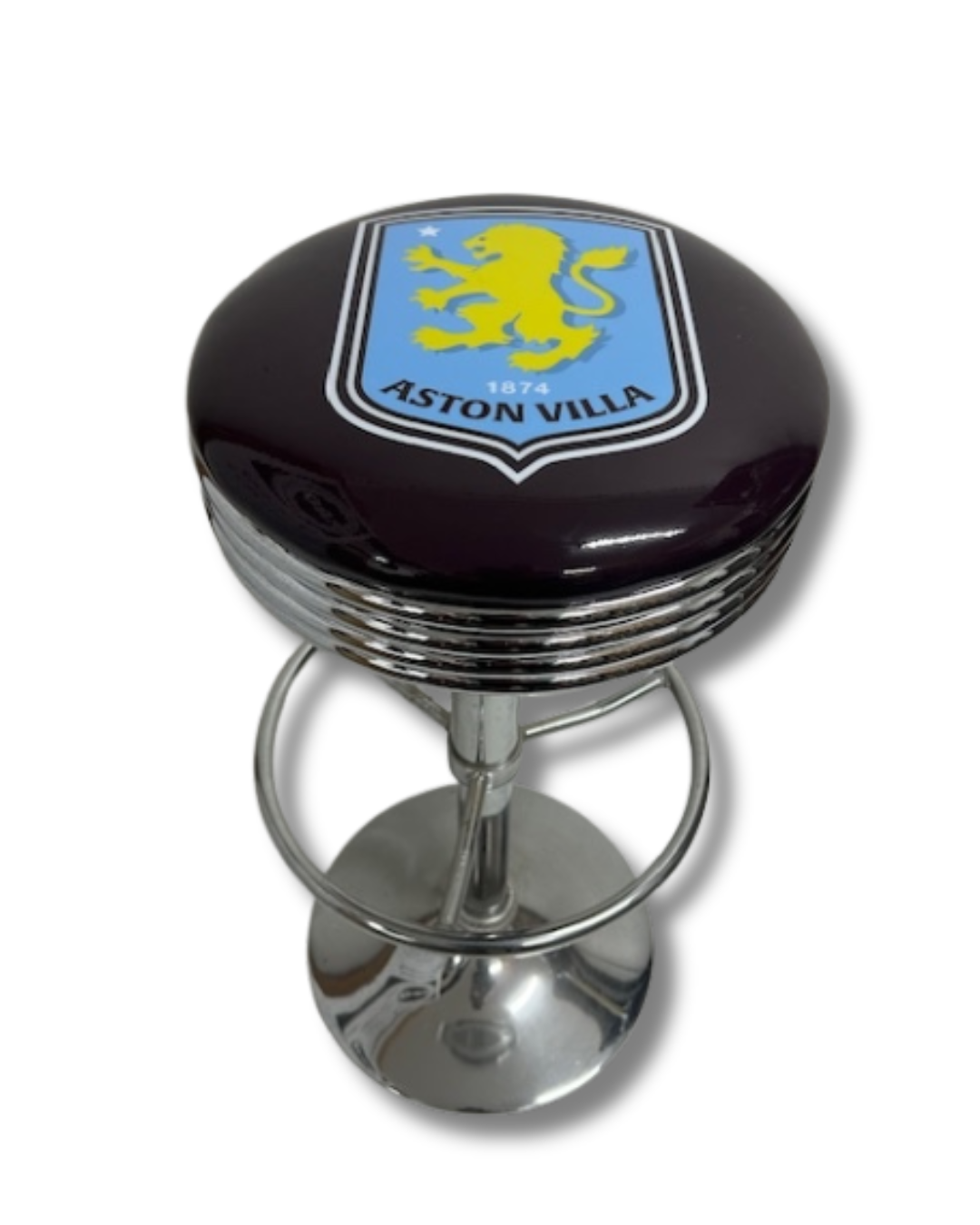 Aston Villa Retro Bar Stool Chrome