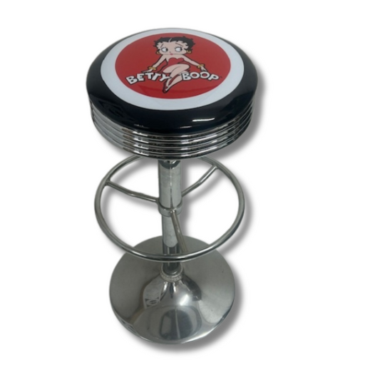 Betty Boop Sitting Retro Bar Stool Chrome