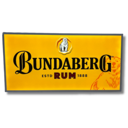 Bundy rum Light up Sign 600 x 1200MM
