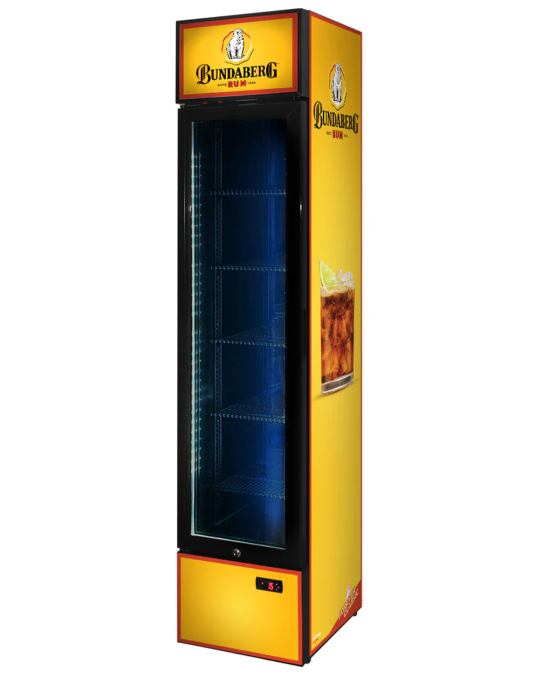 Bundy Rum Branded 160LT Upright Bar Fridge