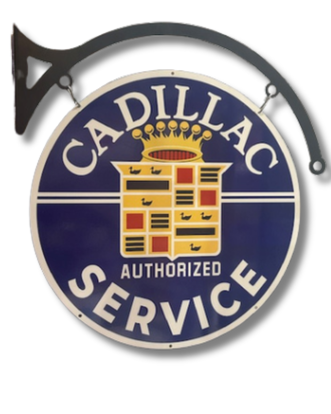 Cadillac Retro Sign Round Double Sided