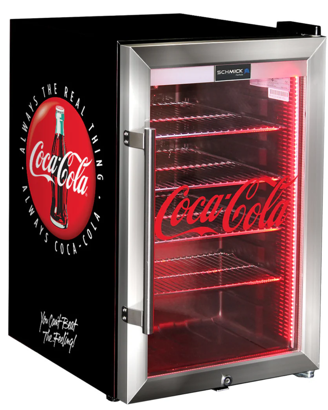 Coca Cola 70LT Mini Bar Fridge black background