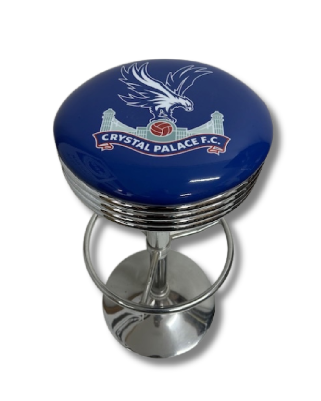 Crystal Palace FC Retro Bar Stool Chrome