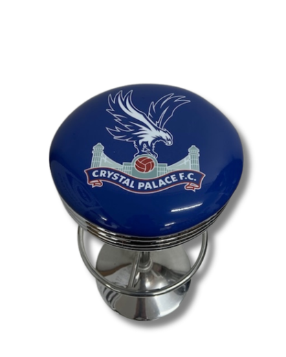 Crystal Palace FC Retro Bar Stool Chrome