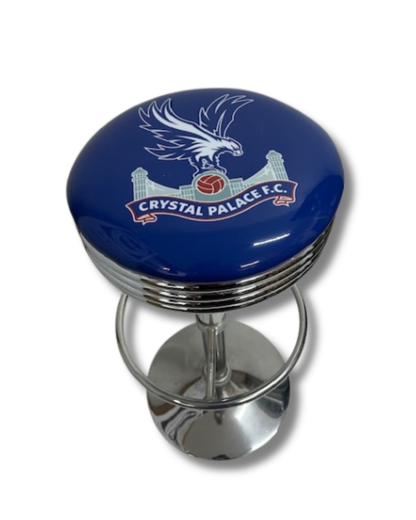 Crystal Palace FC Retro Bar Stool Chrome