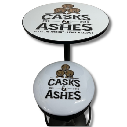 Custom Bar Table & Stool Set - Your logo or design - The Dens
