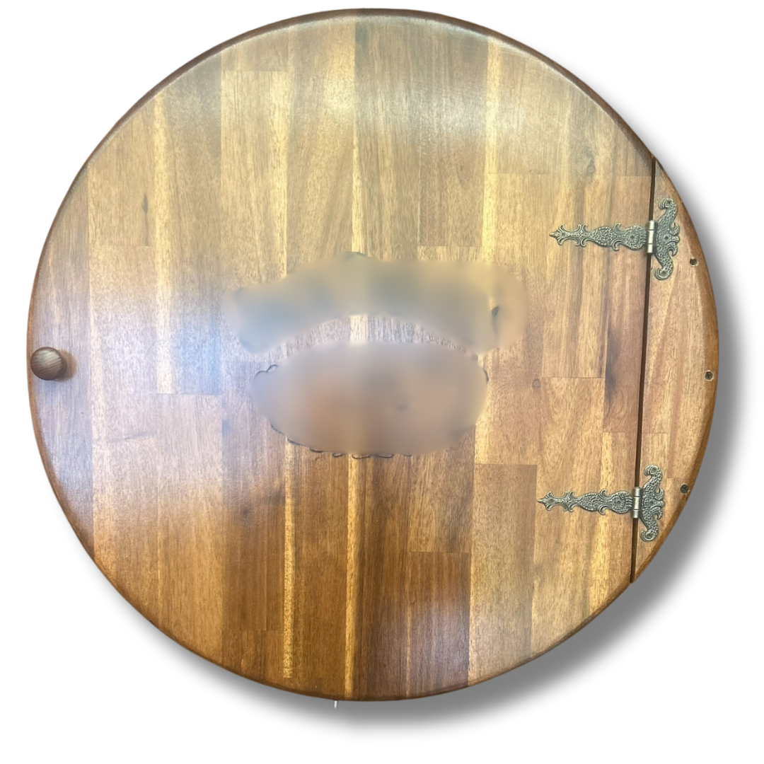 Barrel Head Dartboard Cabinet Custom Artwork