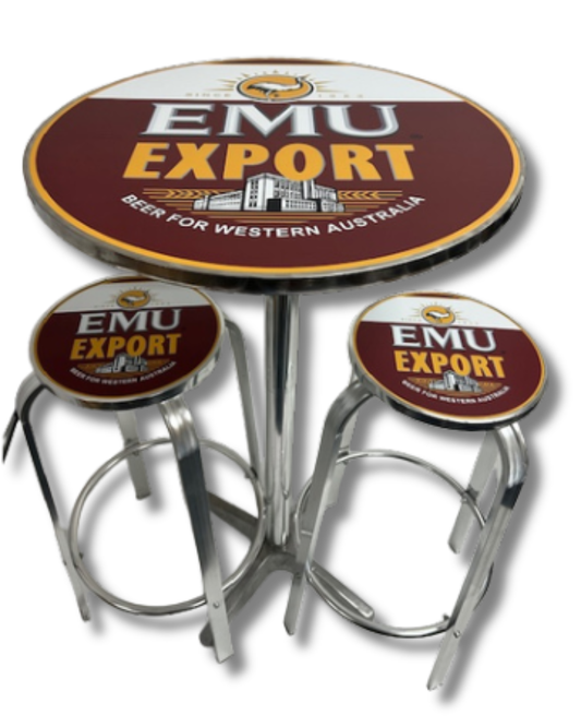 Emu Export Exterior Bar Stool Table Set