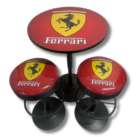Ferrari Table & Bar Stool Set