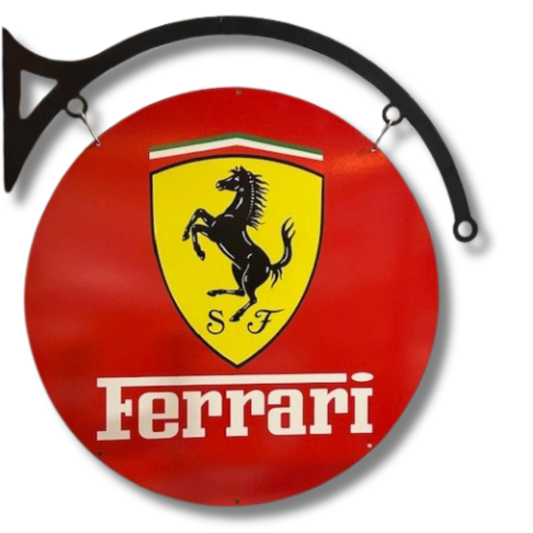 Ferrari Classic Sign Round Double Sided | The Dens