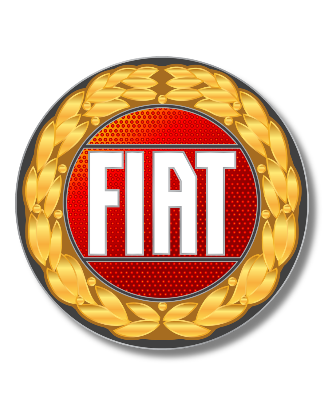 Fiat Single Sided Retro Sign Round