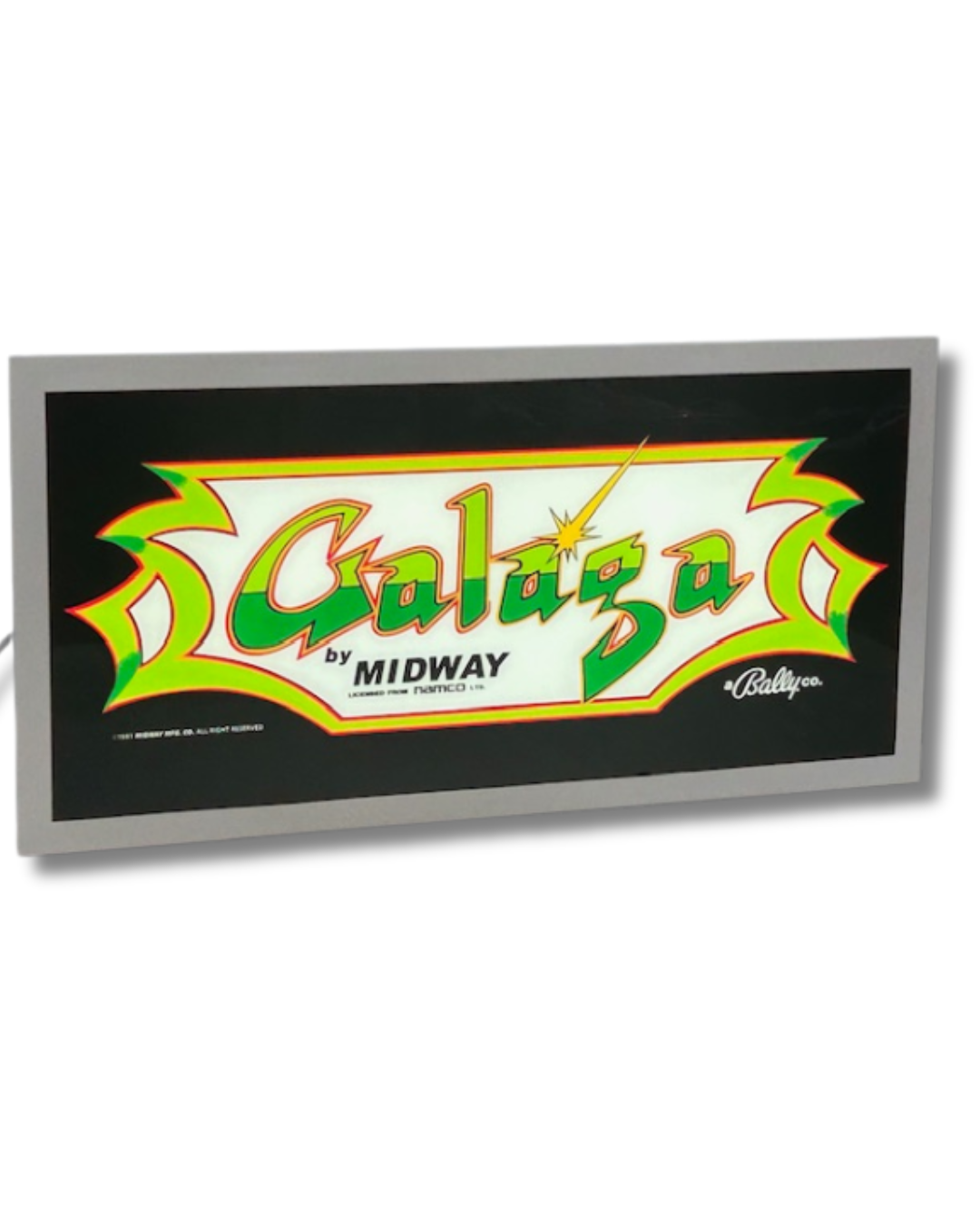 Galaga Light up Sign 600 x 300MM