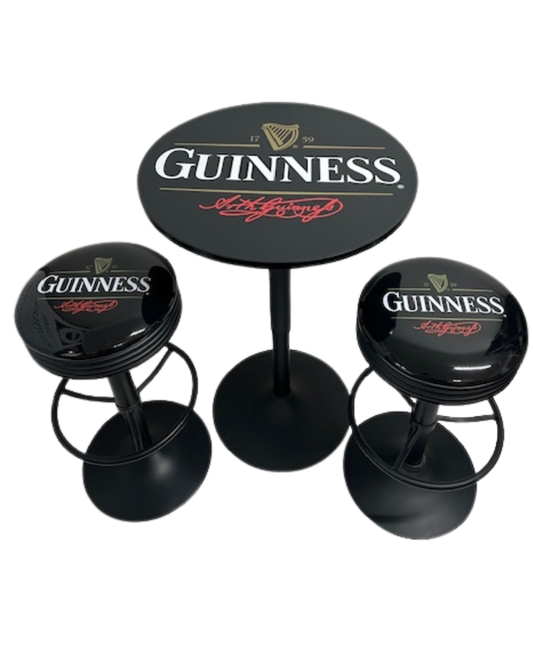 Guinness Table & Bar Stool Set