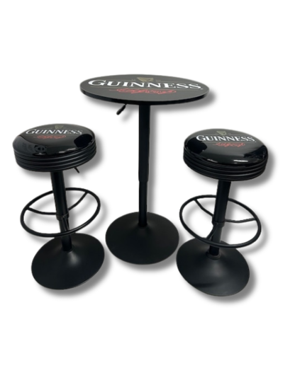 Guinness Table & Bar Stool Set
