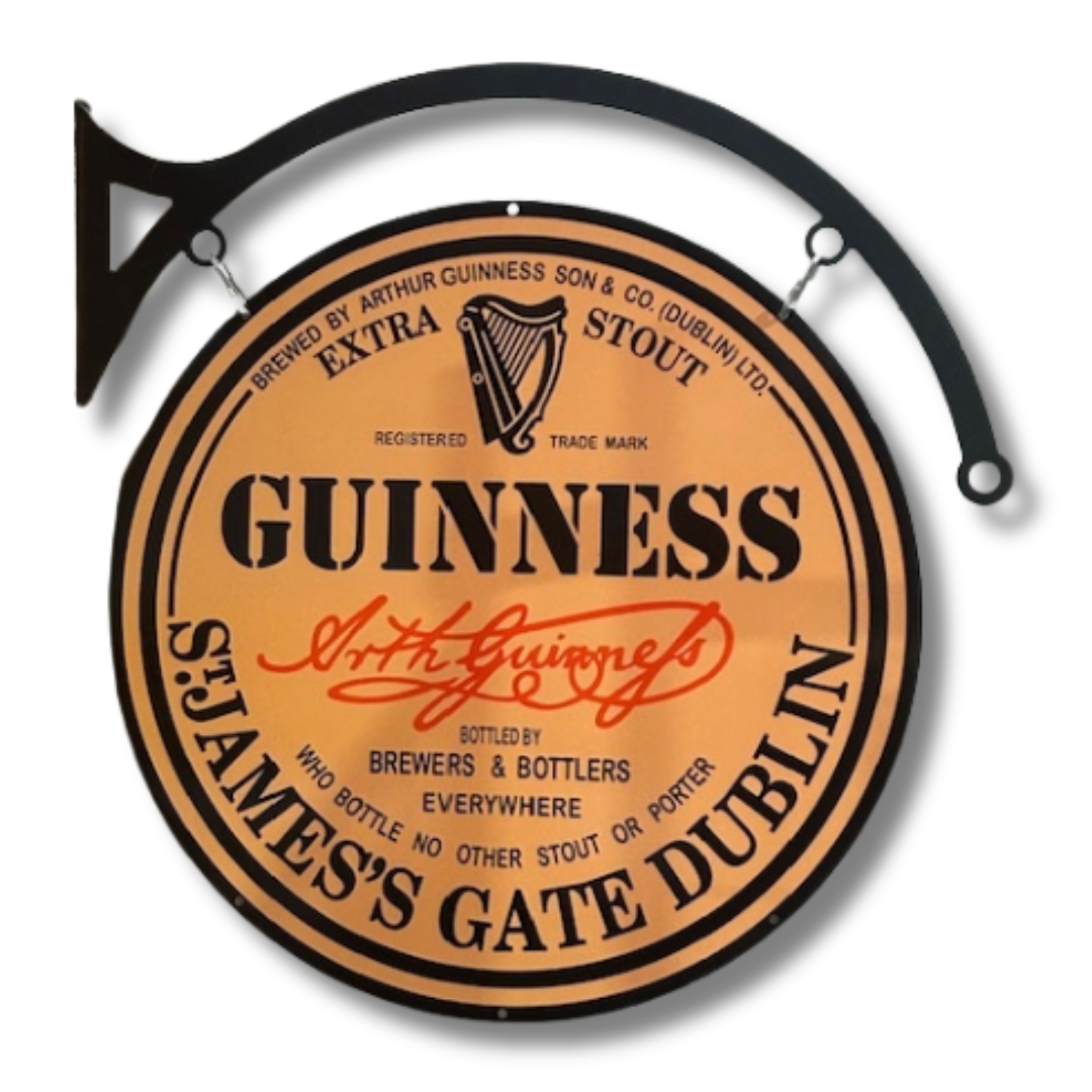 Guinness Retro Sign Round Double Sided