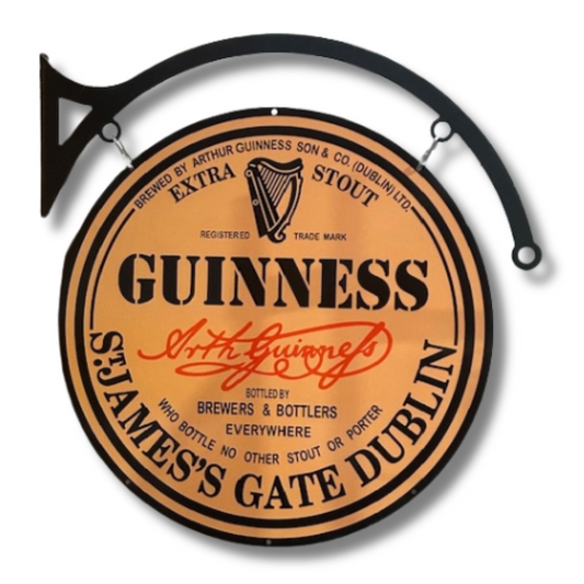 Guinness Retro Sign Round Double Sided