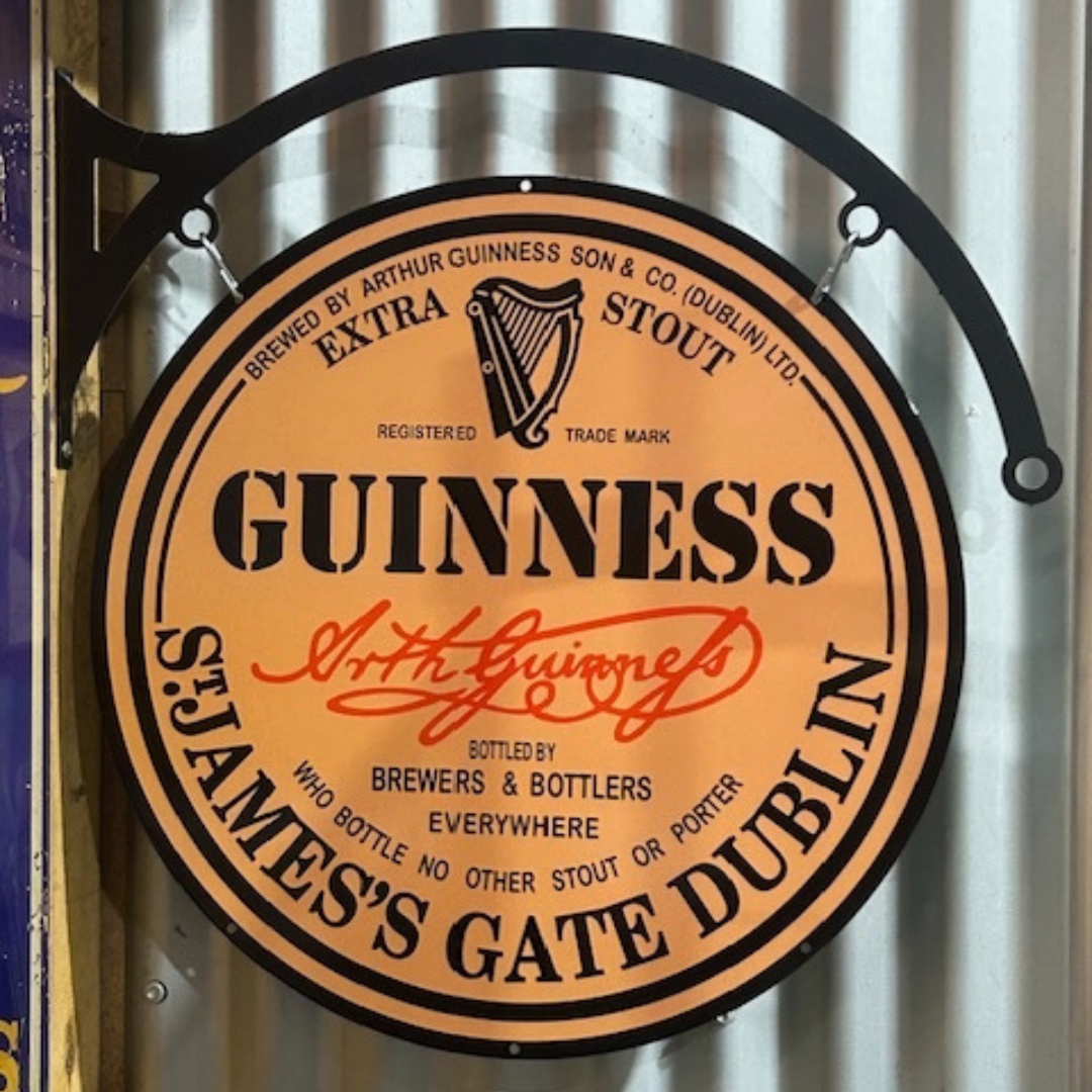 Guinness Retro Sign Round Double Sided
