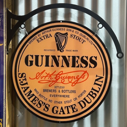Guinness Retro Sign Round Double Sided