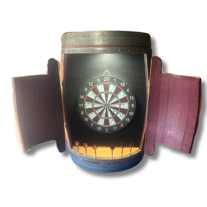 Harley Wine Barrel Dart Board Cabinet - The Dens