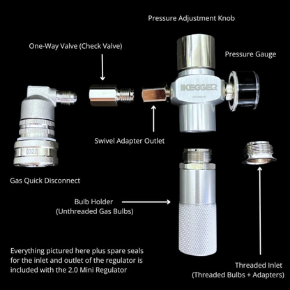 iKegger 2.0 Multi Gas Mini Regulator