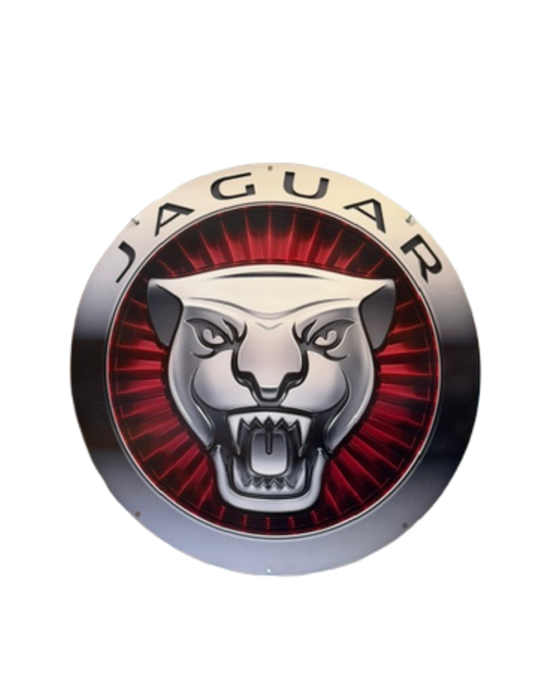Jaguar Single Sided Retro Sign Round