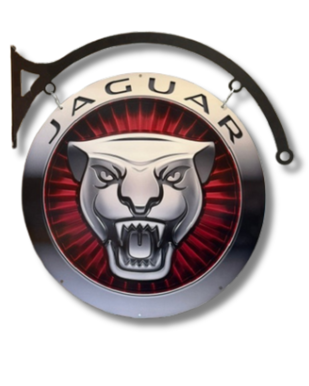 Jaguar Retro Sign Round Double Sided