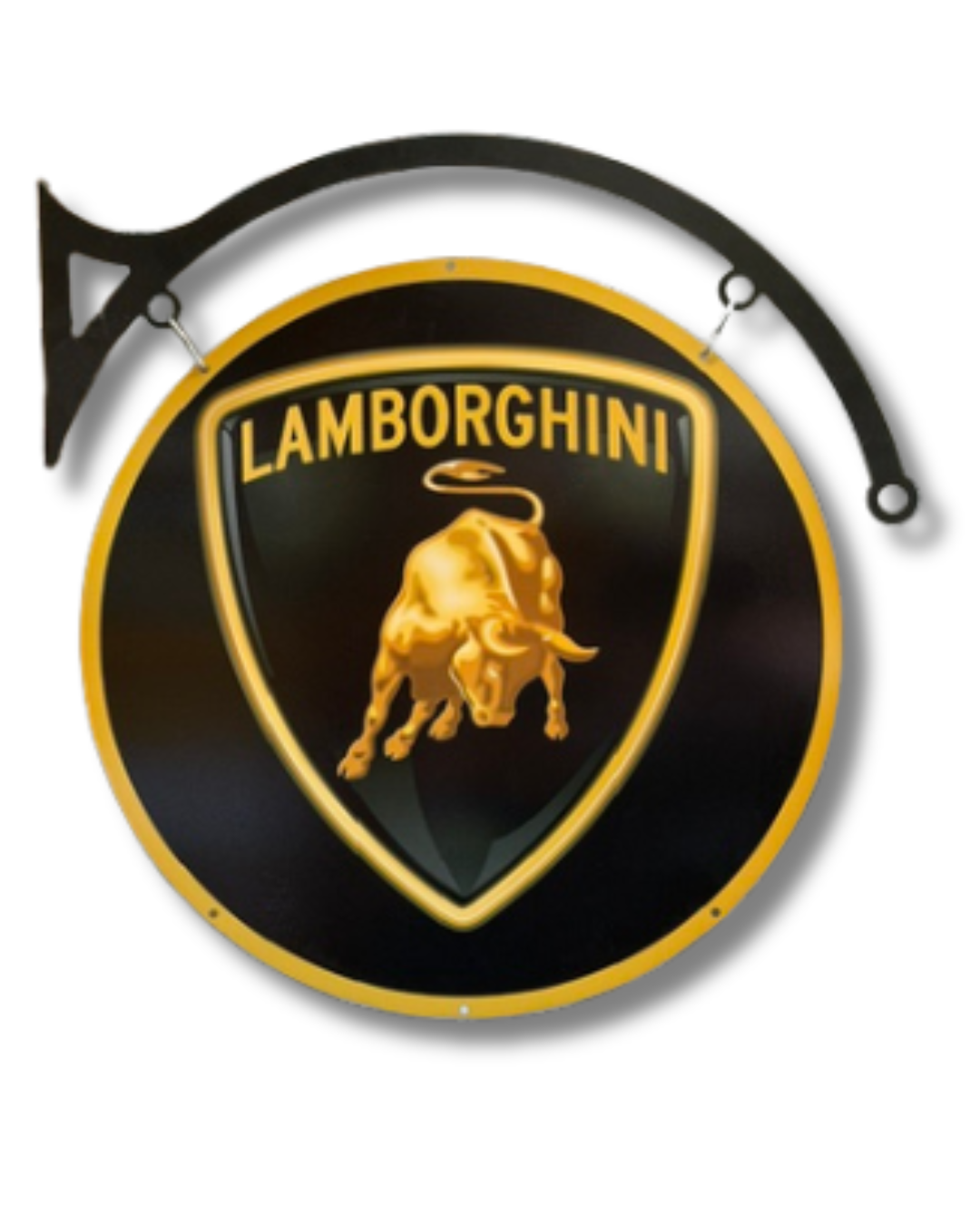 Lamborghini Retro Sign Round Double Sided