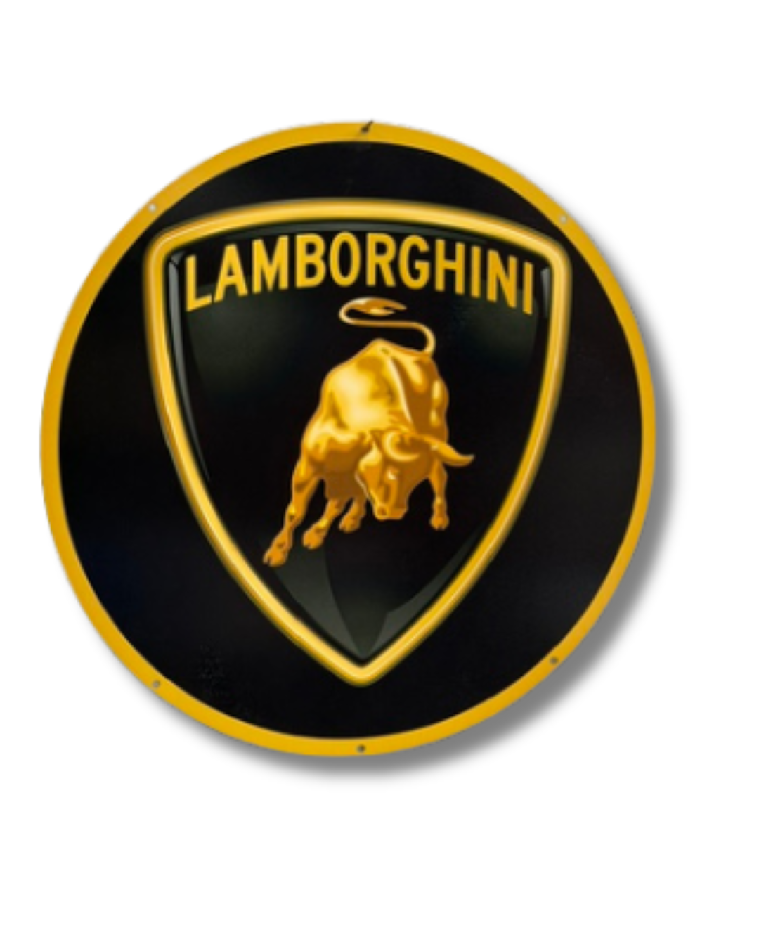 Lamborghini Single Sided Retro Sign Round