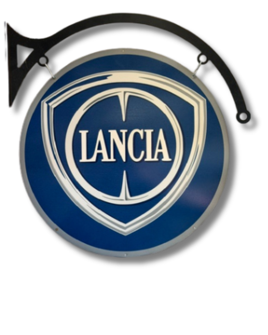 Lancia Retro Sign Round Double Sided