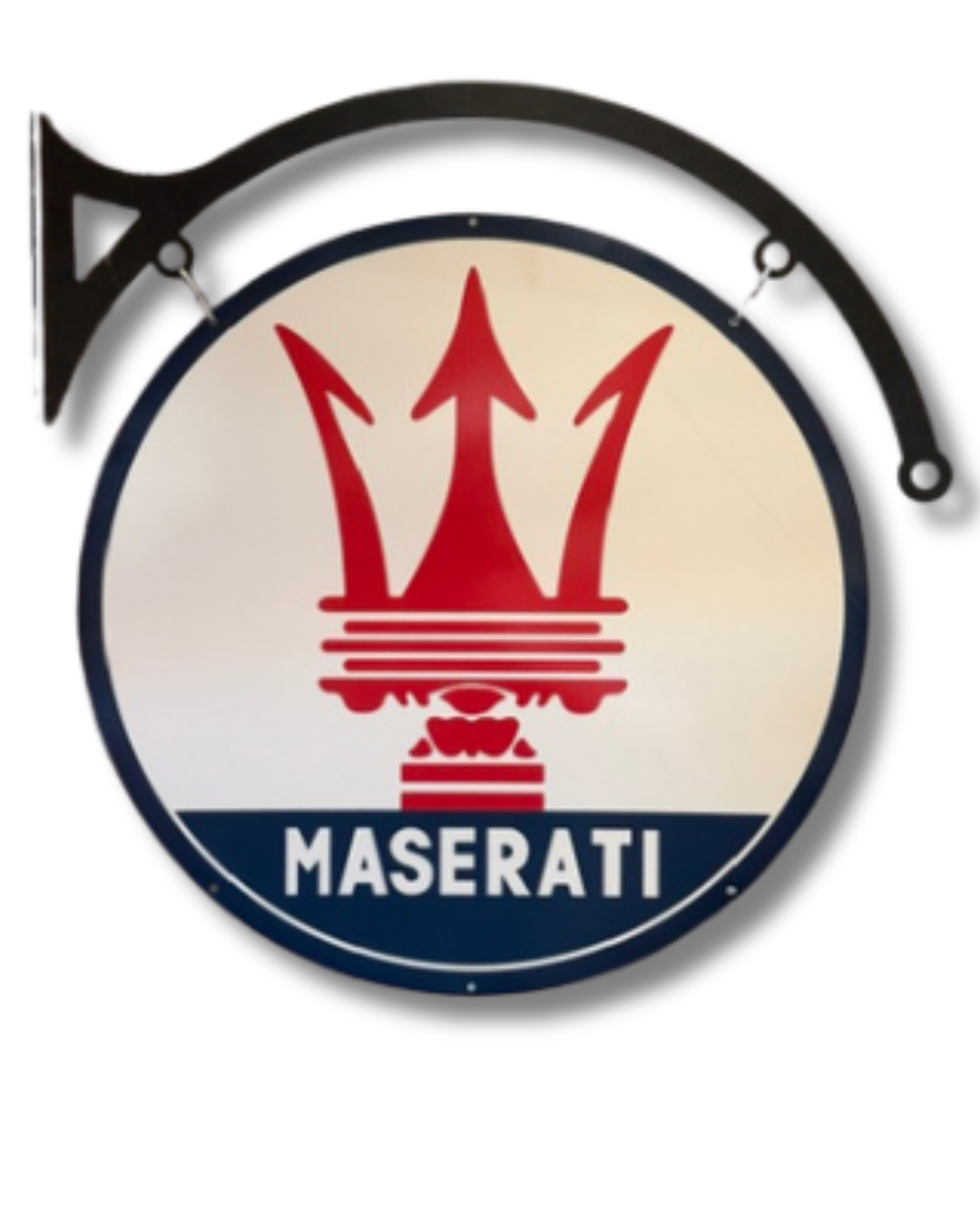 Maserati Retro Sign Round Double Sided