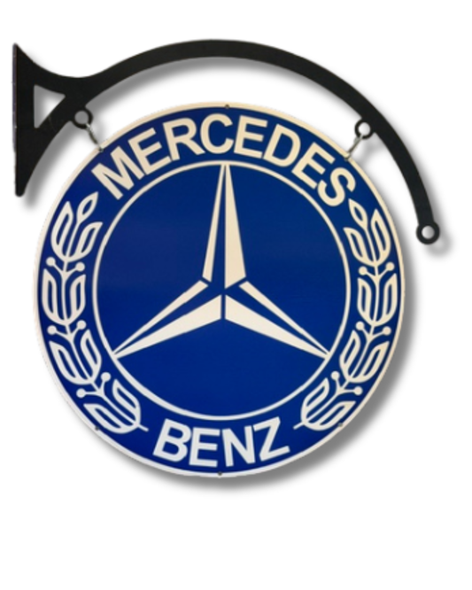 Mercedes Classic Sign Round Double Sided