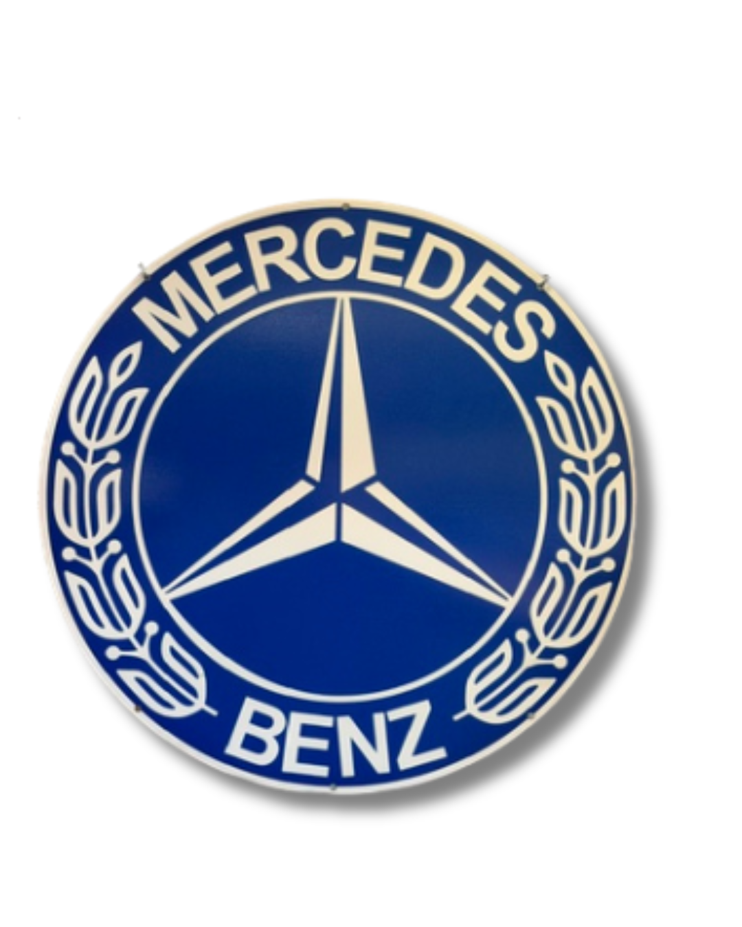 Mercedes Single Sided Retro Sign Round
