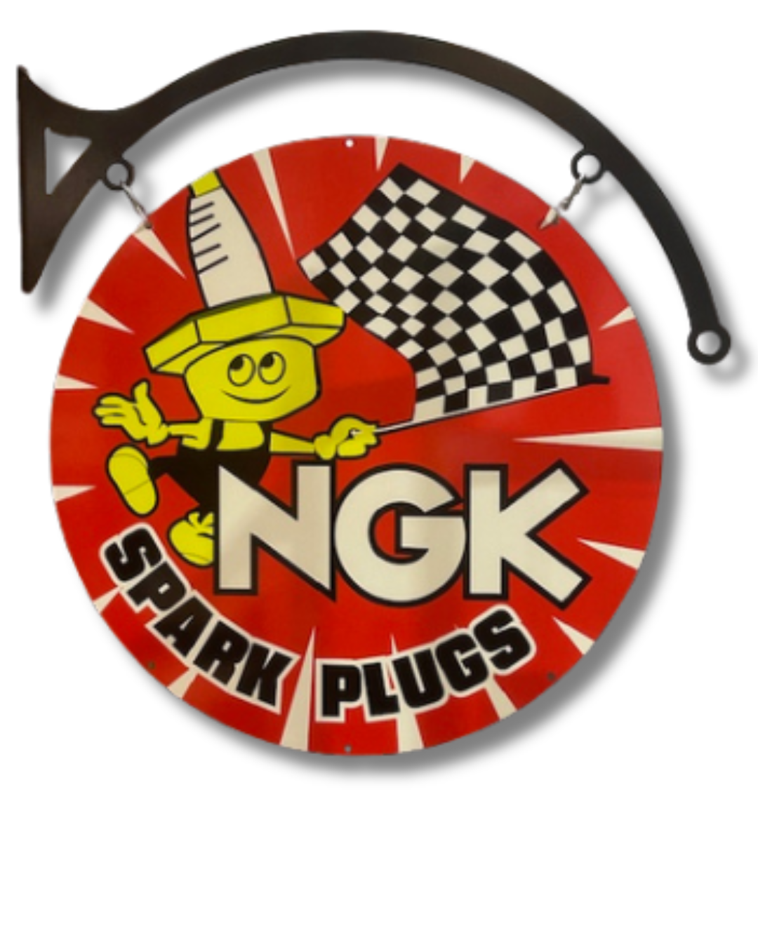 NGK Retro Sign Round Double Sided