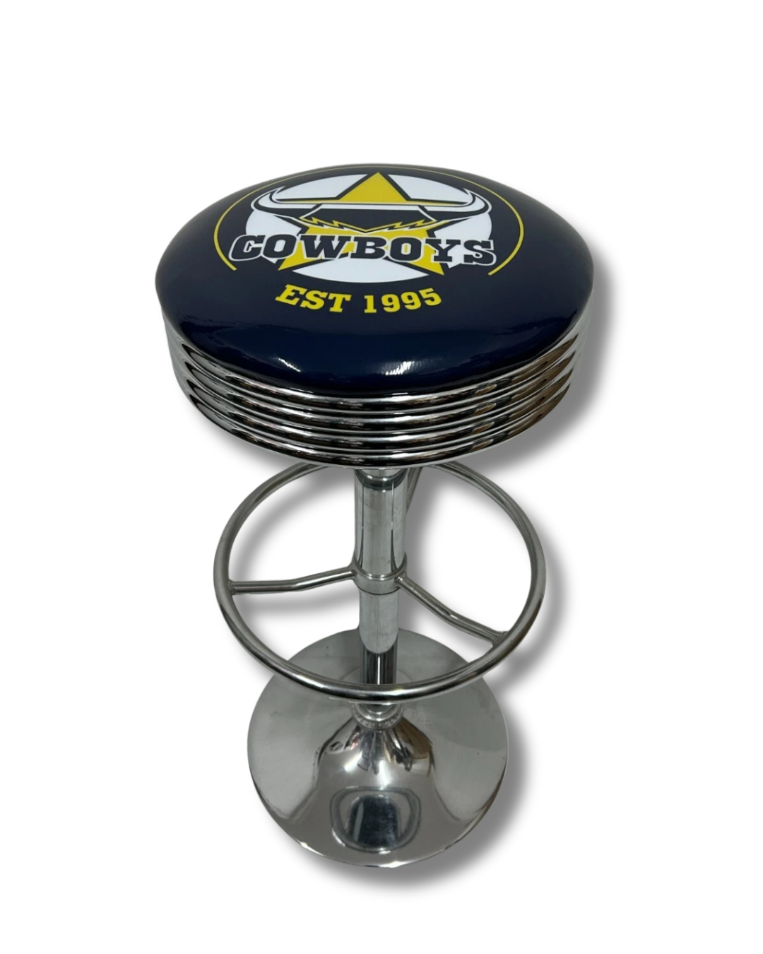 NQ Cowboys Retro Bar Stool Chrome