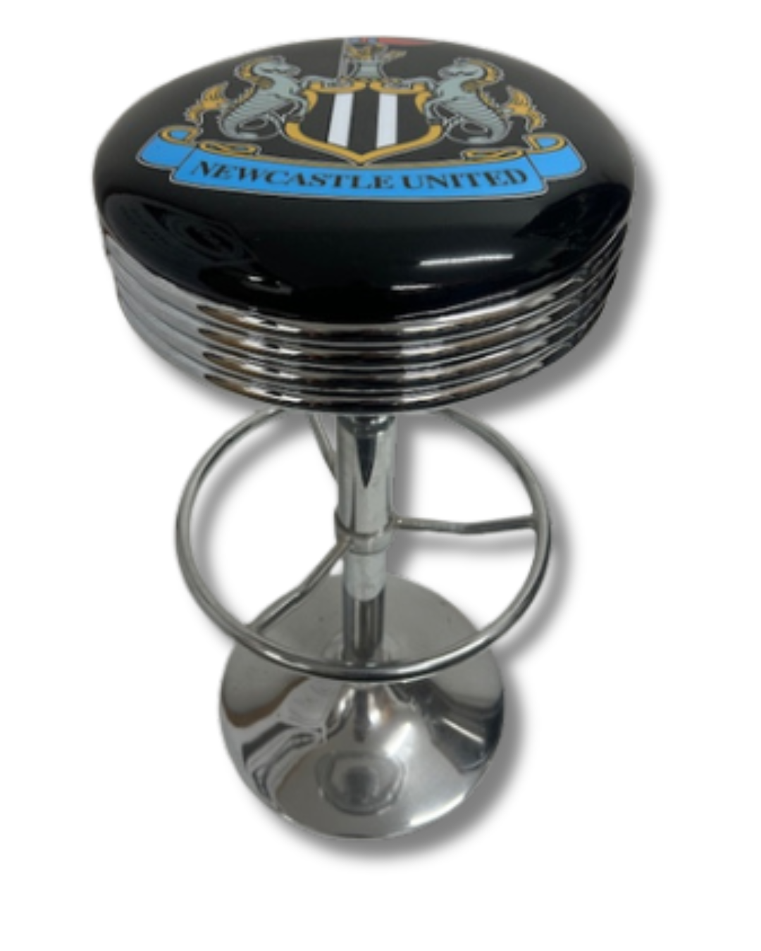 Newcastle Knights Retro Bar Stool chrome