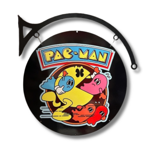 Pac-Man Sign Round Double Sided
