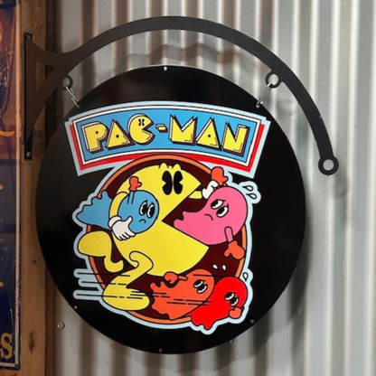 Pac-Man Sign Round Double Sided