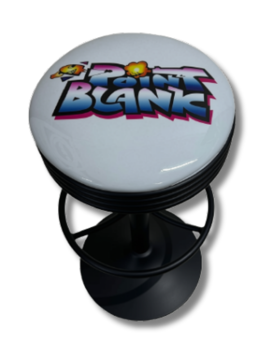 Point Blank Retro Bar Stool BLK