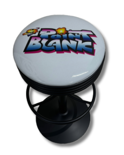 Point Blank Retro Bar Stool BLK