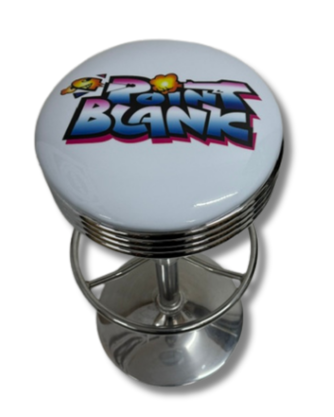Point Blank Retro Bar Stool Chrome