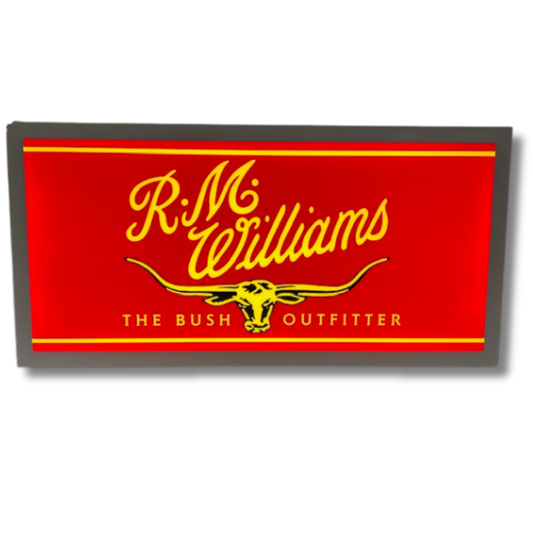 RM Williams Light up Sign 600 x 300MM