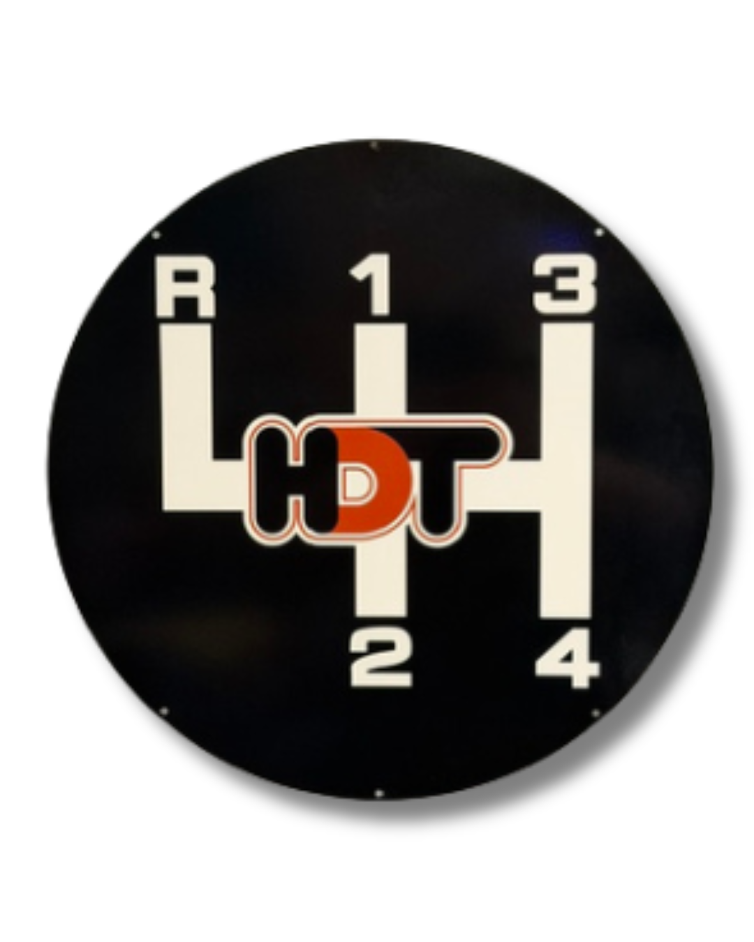 Shifter Single Sided Retro Sign Round