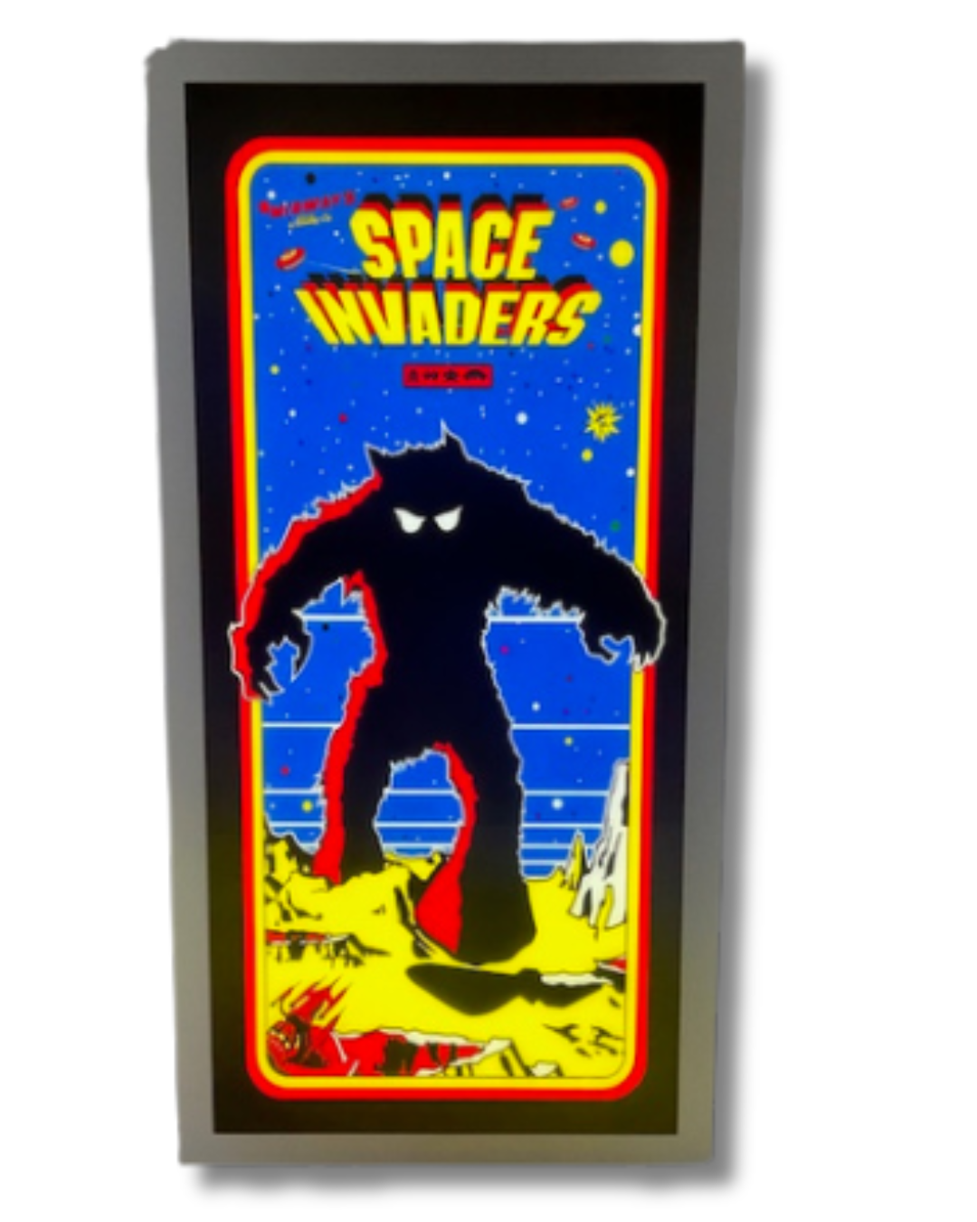 Space Invaders Light up Sign 600 x 300MM