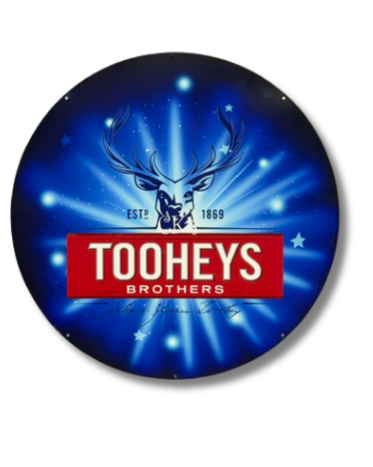 Tooheys Brothers Single Sided Retro Sign Round