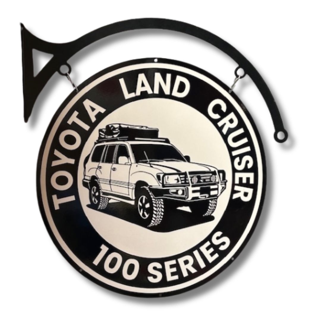 Toyota Land Cruiser Sign Double Sided Round