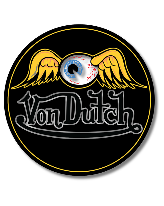 Von Dutch Single Sided Retro Sign Round
