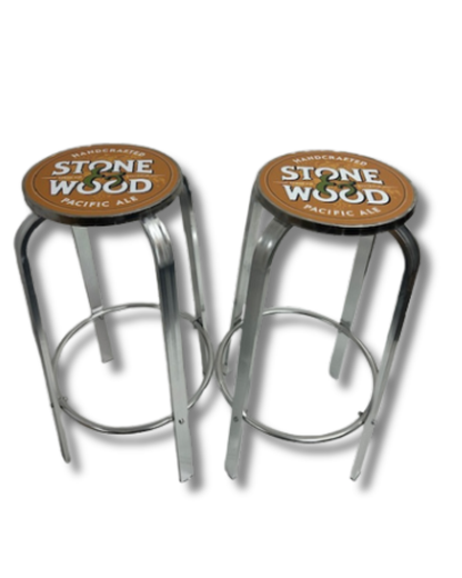 Stone & Wood Exterior Bar Stool (pair)