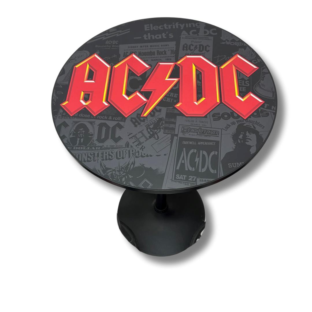 AC/DC Black Bar Table Bar Table 