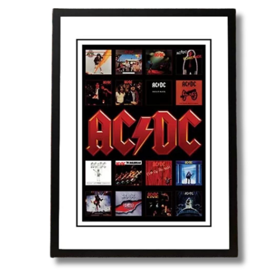 AC/DC Framed Band Poster A4 (29.7cm x 21cm) Albums 2005 