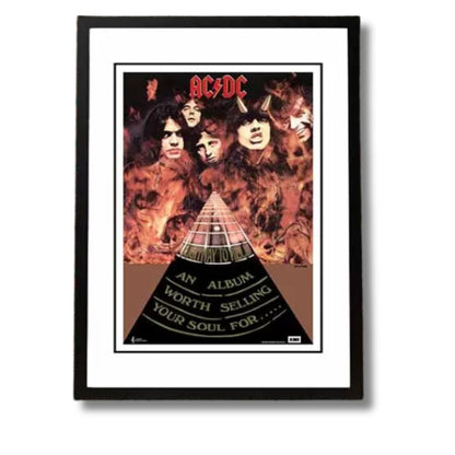 AC/DC Framed Band Poster A4 (29.7cm x 21cm) Highway To Hell 1979 